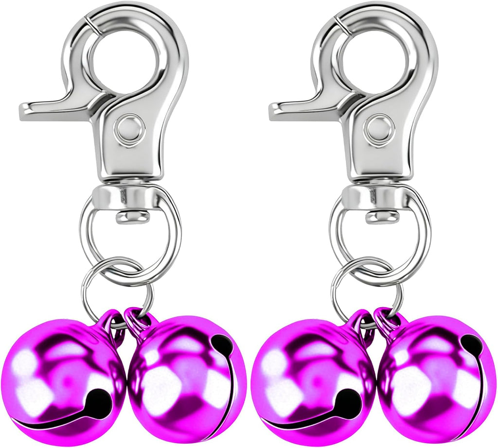 Durable metal cat collar bell charm 2 pack set