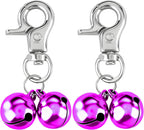Durable metal cat collar bell charm 2 pack set