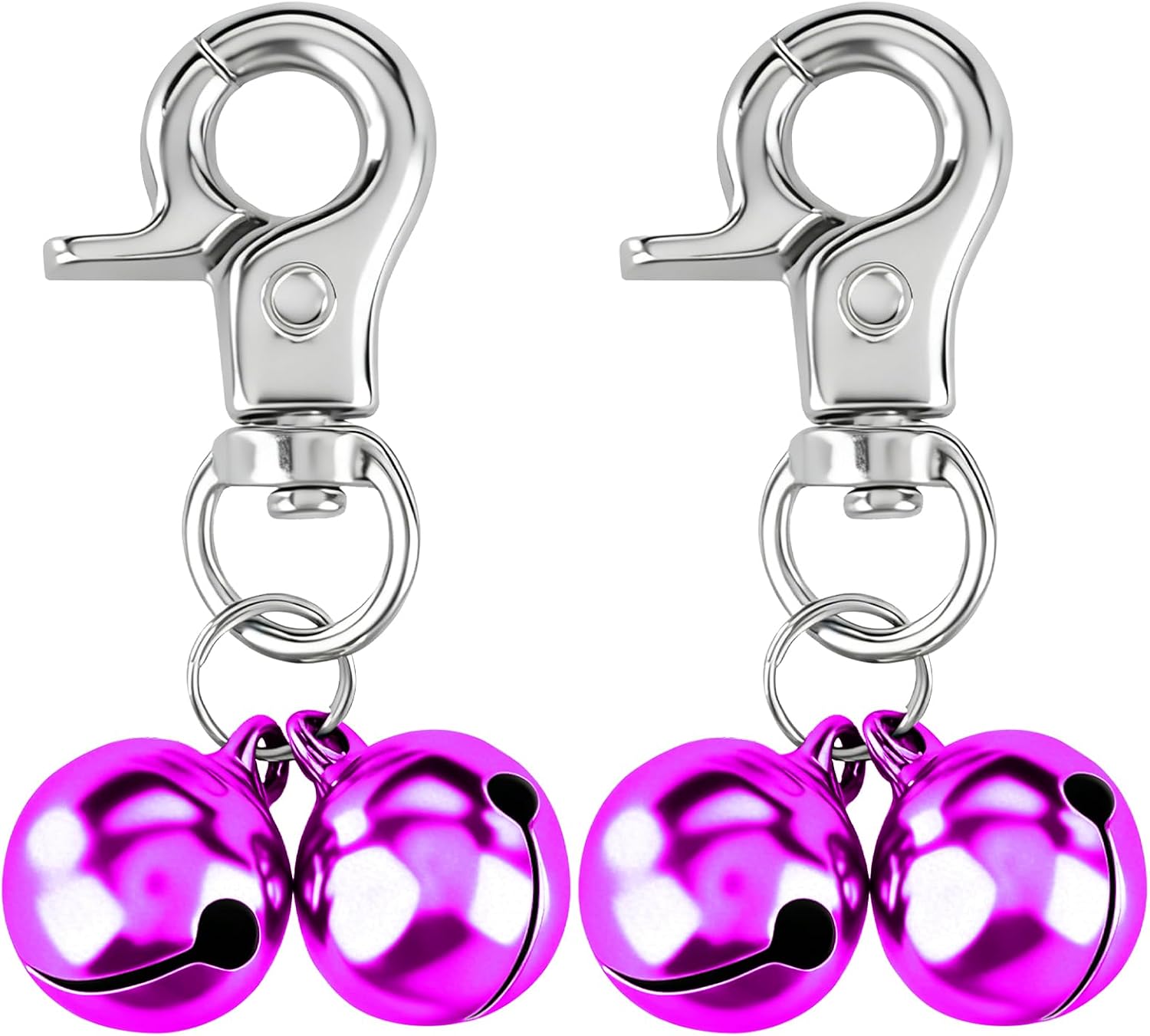 Durable metal cat collar bell charm 2 pack set