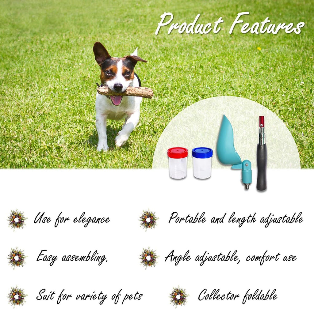 QMARK pet urine collection kit showing leak proof storage jars