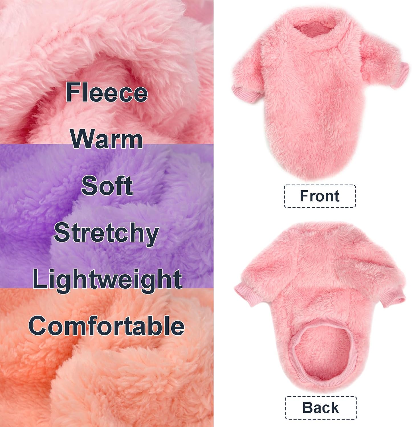 Kyaringtso warm turtleneck pet coat pullover design details