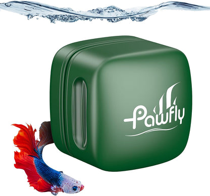 Pawfly aquarium magnet glass cleaner front view showing the square green design for nano tanks.