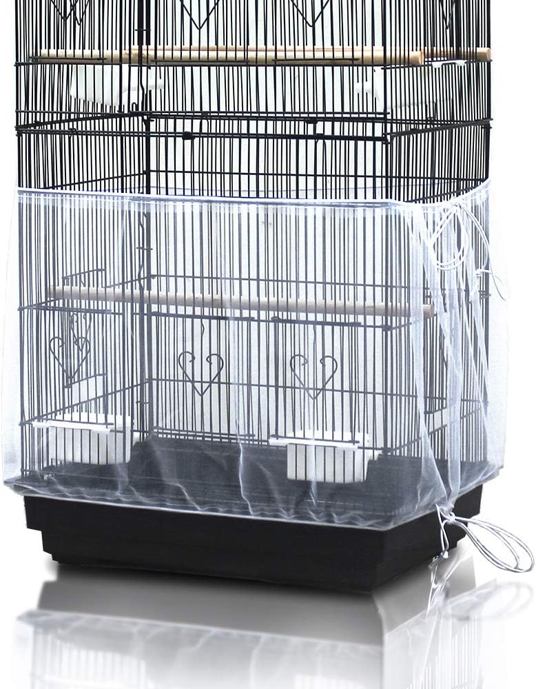 Folded ASOCEA bird cage seed catcher packaging and product