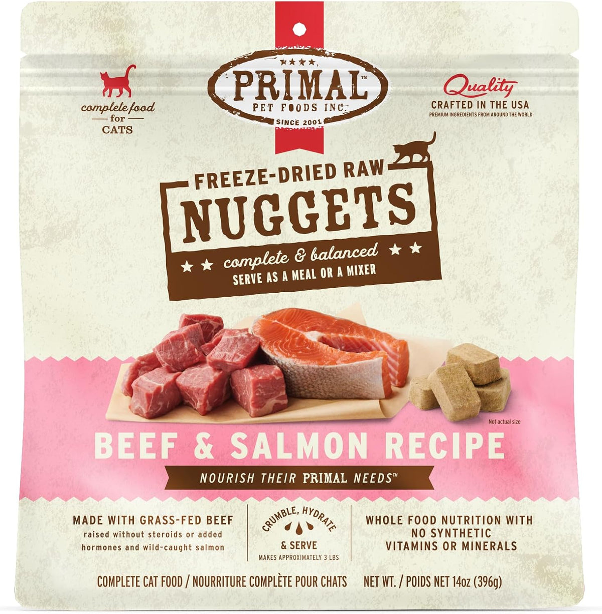Primal Freeze Dried Raw Cat Food Nuggets Rabbit, Complete & Balanced Meal or Topper, Premium, Healthy, Grain Free, High Protein Raw Cat Food with Probiotics (5.5 oz) - Image 10