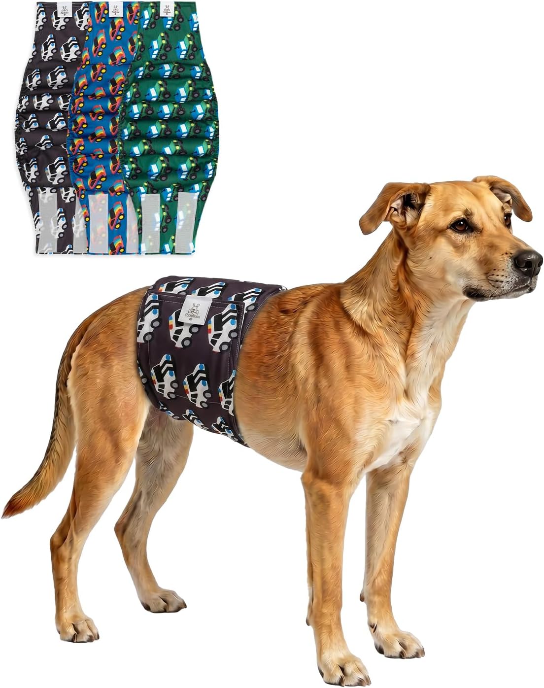 CuteBone Dog Belly Bands for Male Dogs Wraps Washable Doggie Diapers DM07S - Image 9