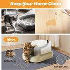 Soft kitty paw stepping comfortably on Bartuke premium grey pet mat
