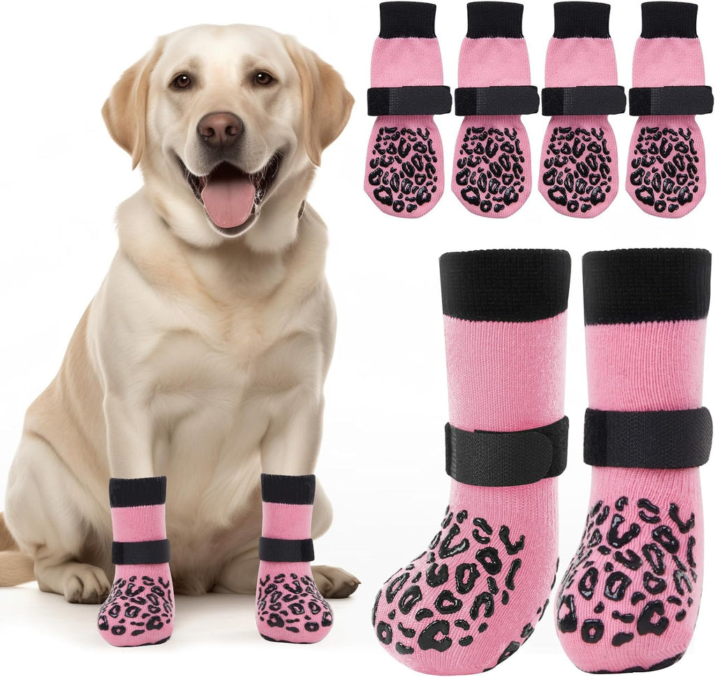 PICK FOR LIFE Non Slip Dog Socks with Grippers Prevent from Licking Paws,Anti-Slip Dogs Grip Socks for Senior Dogs on Hardwood Floor(Grey,2Pairs,L) - Image 11