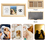 ZAPVLVT dog memorial picture frame with clean touch ink pad and non toxic clay packages
