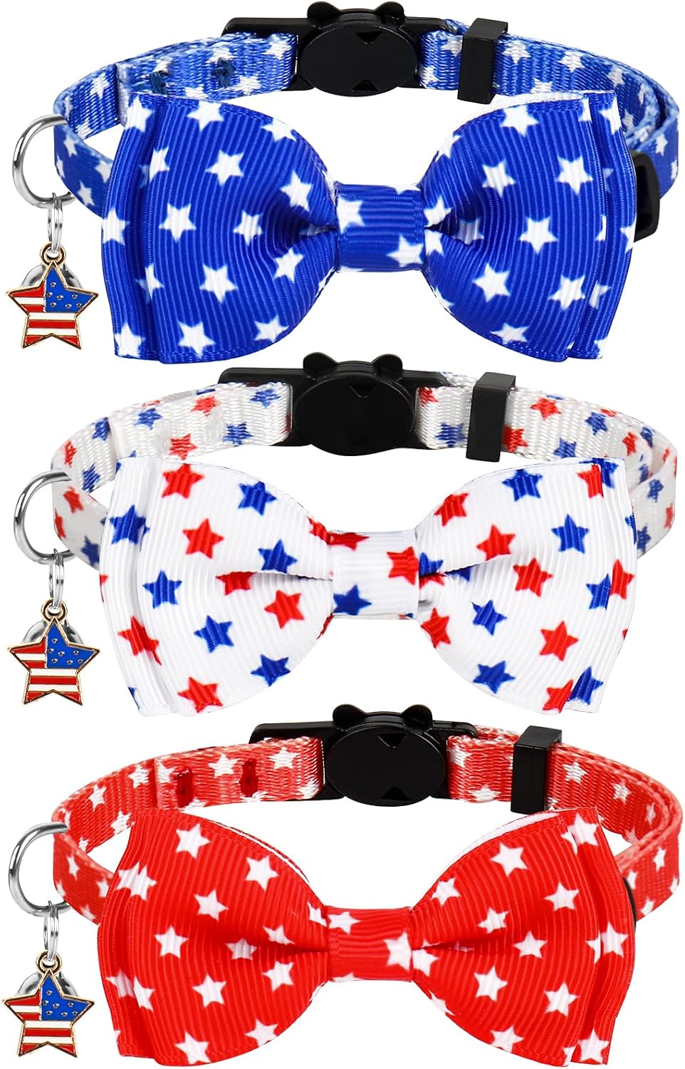 JarThenaAMCS 3 Pcs Tribal Southwest Cat Collar with Breakaway Bell Bow Tie Western Aztec Adjustable Kitten Collars for Small Pet Girl Boy Cats Small Pet Party - Image 10