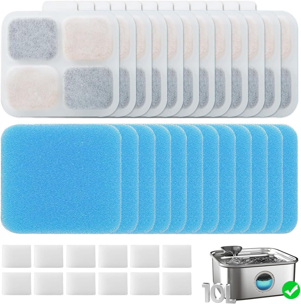 Oupuses 48 piece filter set for Oneisall fountain front view