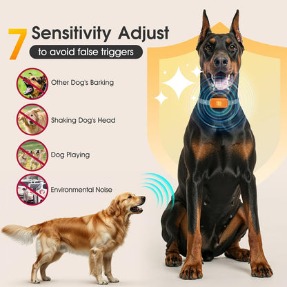 KJKZO bark collar digital display showing sensitivity level