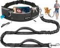 iYoShop hands free dog leash front view heavy duty retractable running belt