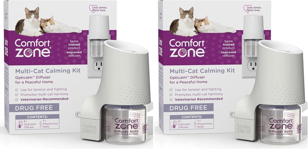 COMFORT ZONE Value Kit; 3 Multicat Diffusers & 6 Refills; Cat Calming Pheromone; Reduce Stress, Aggression, Fighting, Urine Marking, Scratching - Image 11