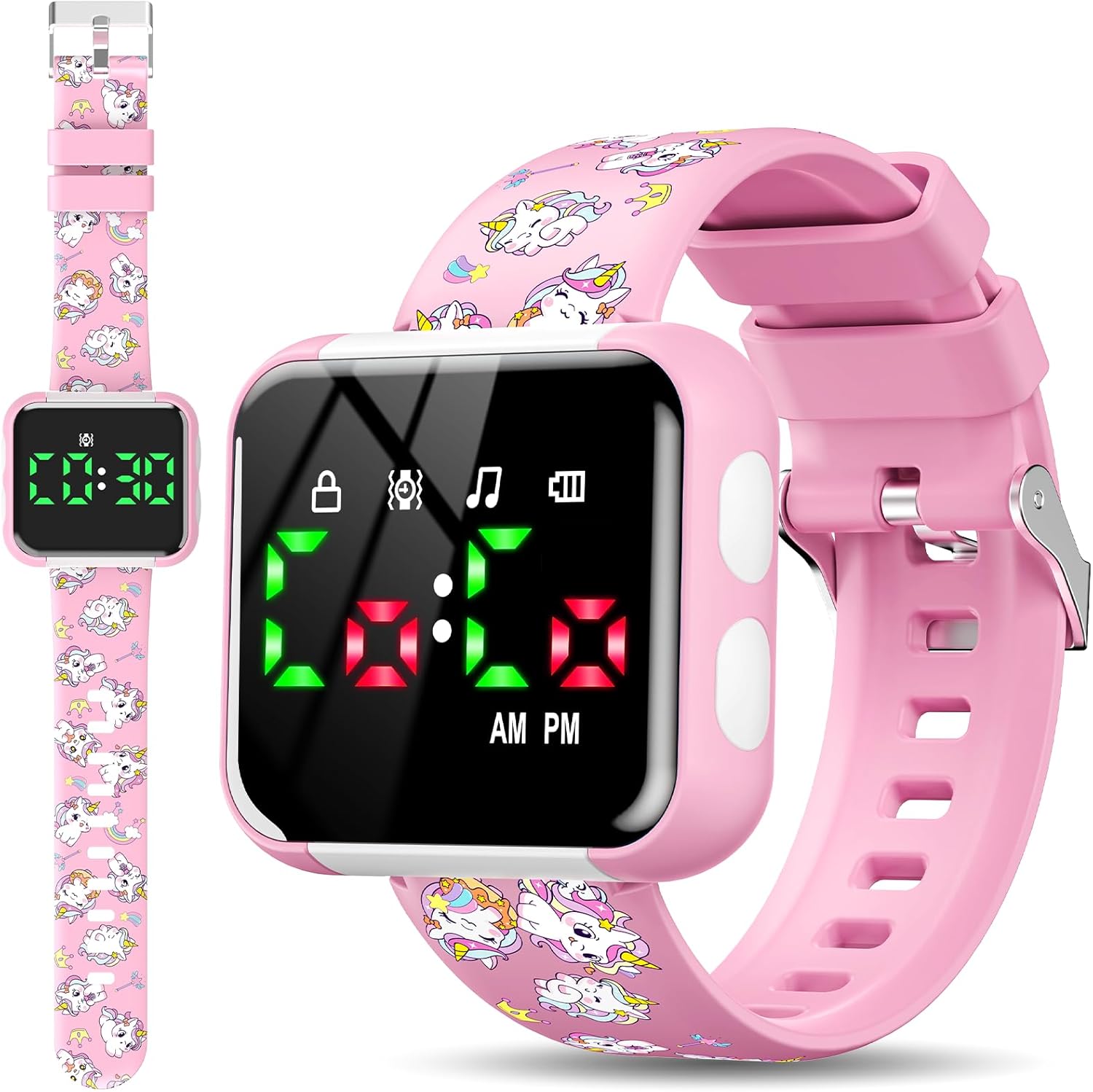 Etuwoe unicorn potty training watch for girls front view