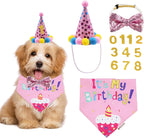ADOGGYGO Dog Birthday Bandana Scarf and Blue Boy Pet Birthday Party Hat with Cute Bow Tie for Medium Large Dog Pet (Large) - Image 11