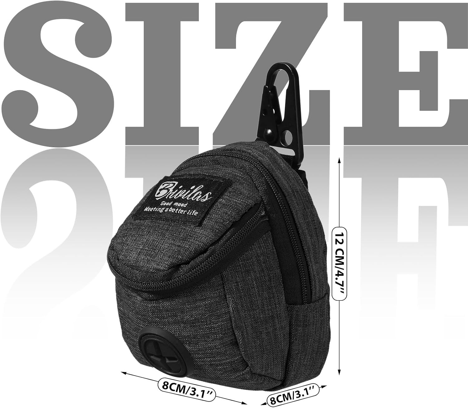 Talltalk dog treat pouch attached to a leash