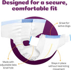 Soft breathable disposable dog diapers for heat cycles and travel