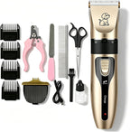 PetJoy cordless dog grooming clippers front view gold edition