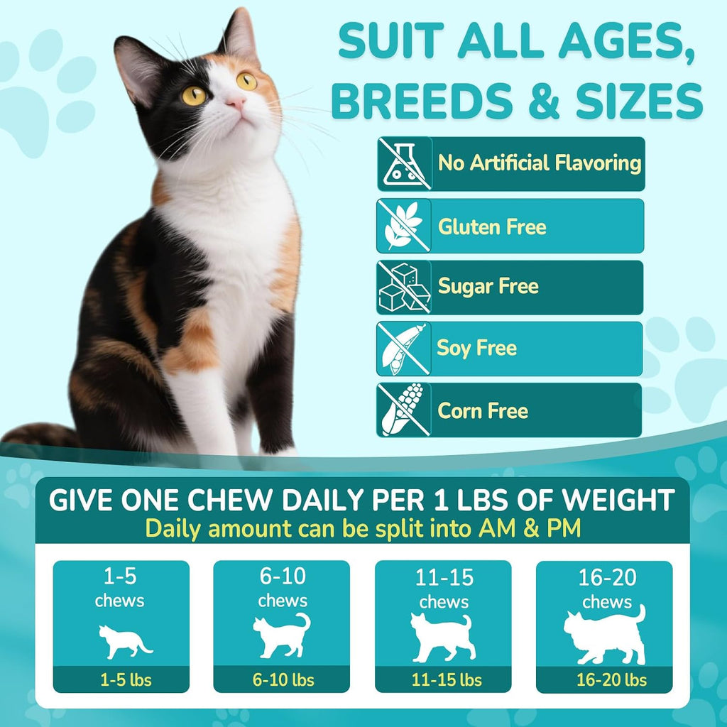Woyamay cat skin comfort bites for paw licking and eye irritation