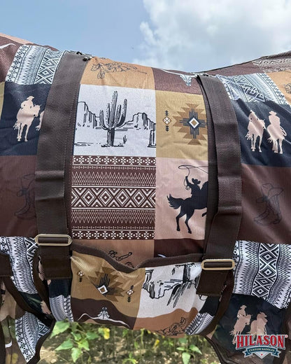 Hilason poly nylon mesh horse rug double buckle closure