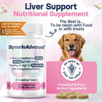 SilymarinAdvanced canine milk thistle tablets ingredients label