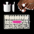 Swritatsk white toe nail press ons front packaging view