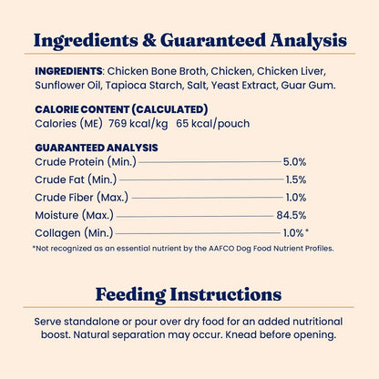 Solid Gold Bone Broth Cat Food Topper - Limited Ingredient Lickable Cat Broth Pouches w/Chicken Protein Shreds & Collagen for Hydration & Gut Support - Easy to Serve Gravy for Cats Meal Topper - 12ct - Image 9