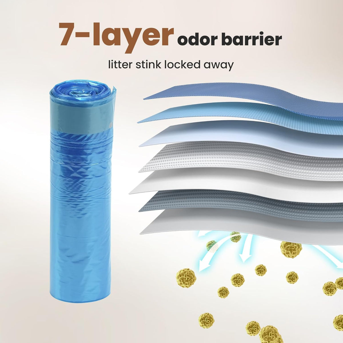 GKJ pet waste bin with 7-layer refill bag roll