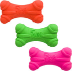 Hartz DuraPlay Bone Squeaky Latex Dog Toy pack front view showing three bacon scented bones.