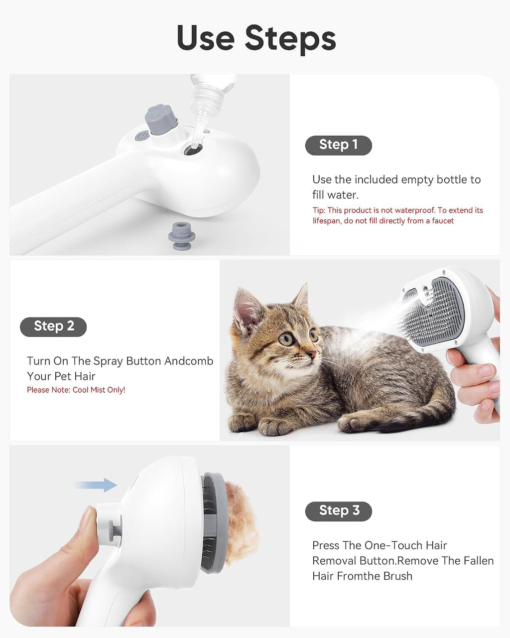 Ergonomic handle design of Vvwvvw grooming tool