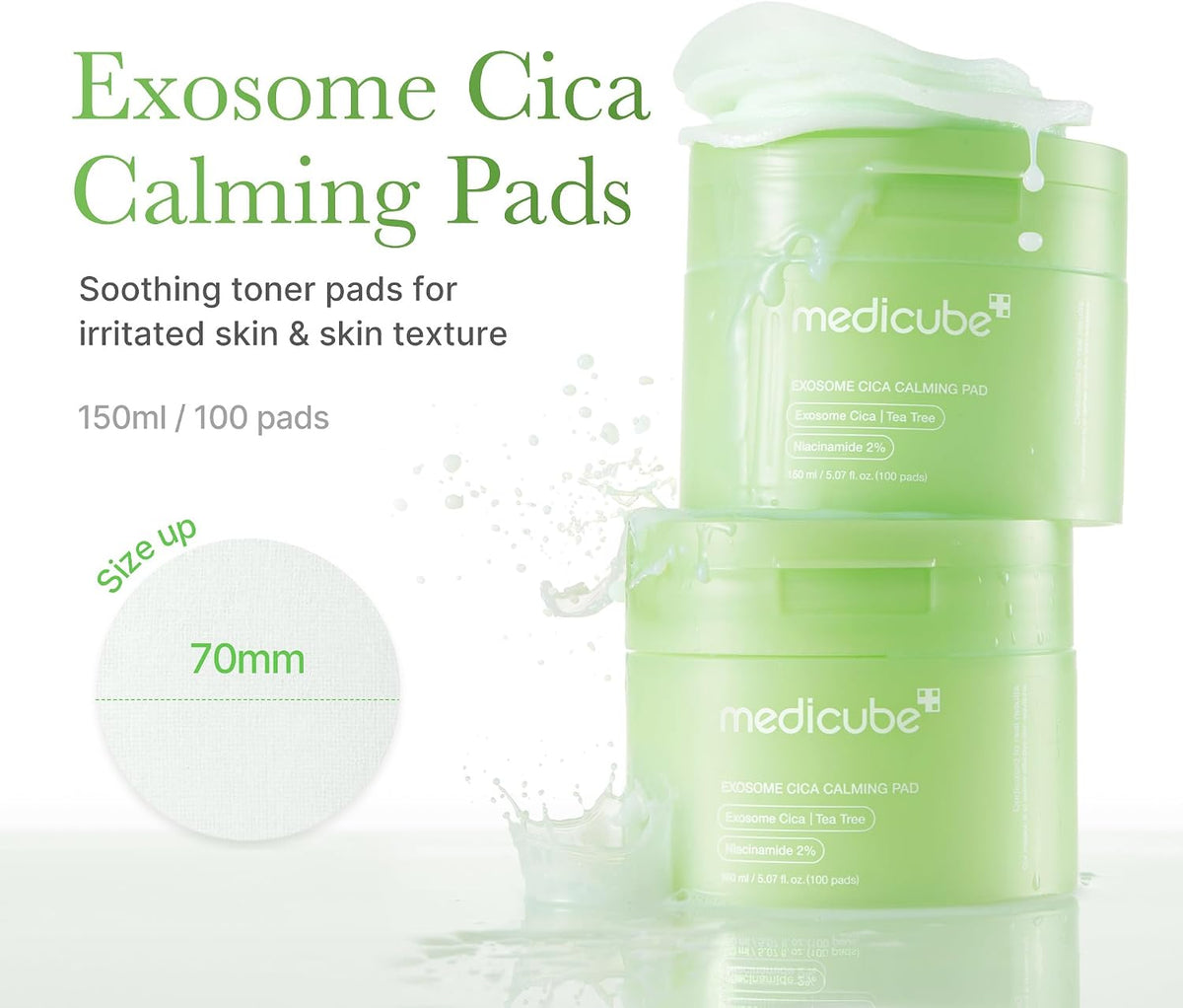 Medicube toner pads jar packaging angled display