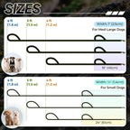 Full length view of the six feet by one inch Vivaglory black heavy-duty training leash for medium and large dogs.