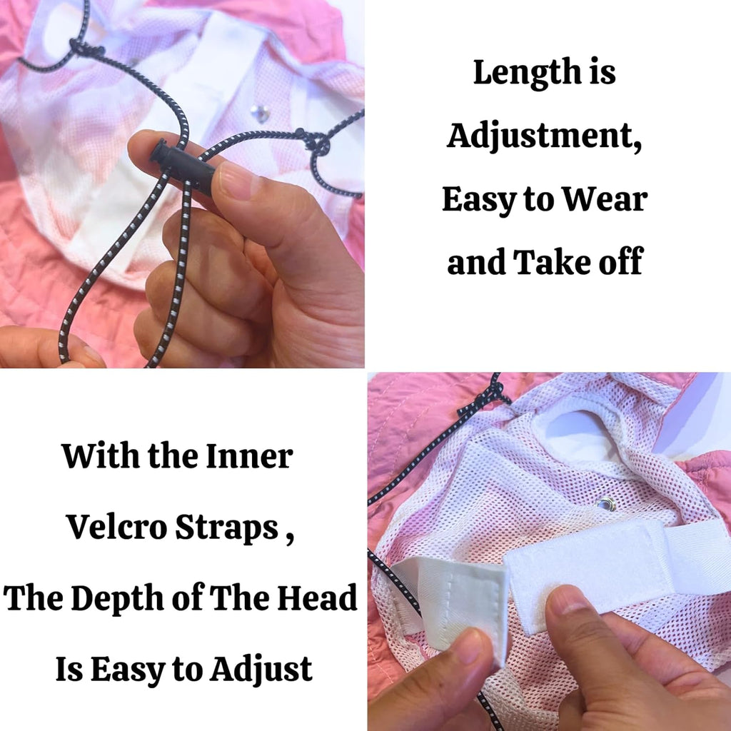 Vodafulgir summer sun protection cap for dogs top view