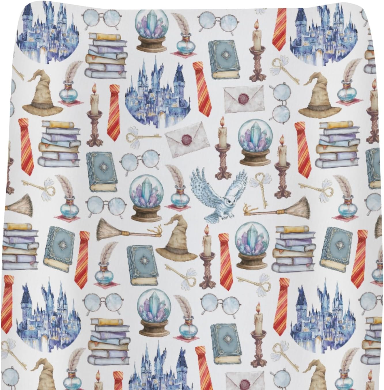 ZoUbqchY Watercolor Magics changing pad cover front view
