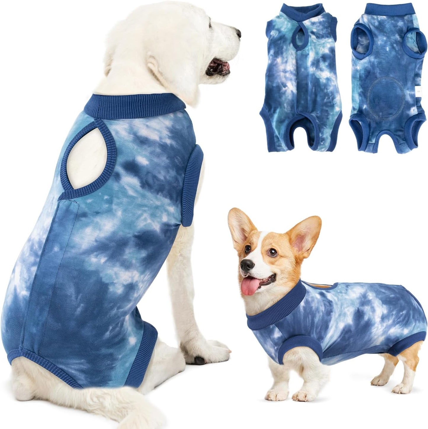 Lukovee Recovery Suit for Dogs, Onesie Surgery Recovery Suit for Female Male Dogs, Abdominal Wounds Cone E-Collar Alternative Prevent Licking Spay Recovery Suit (Grey,Medium) - Image 11