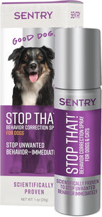 Authentic Sentry pet care training spray packaging overview