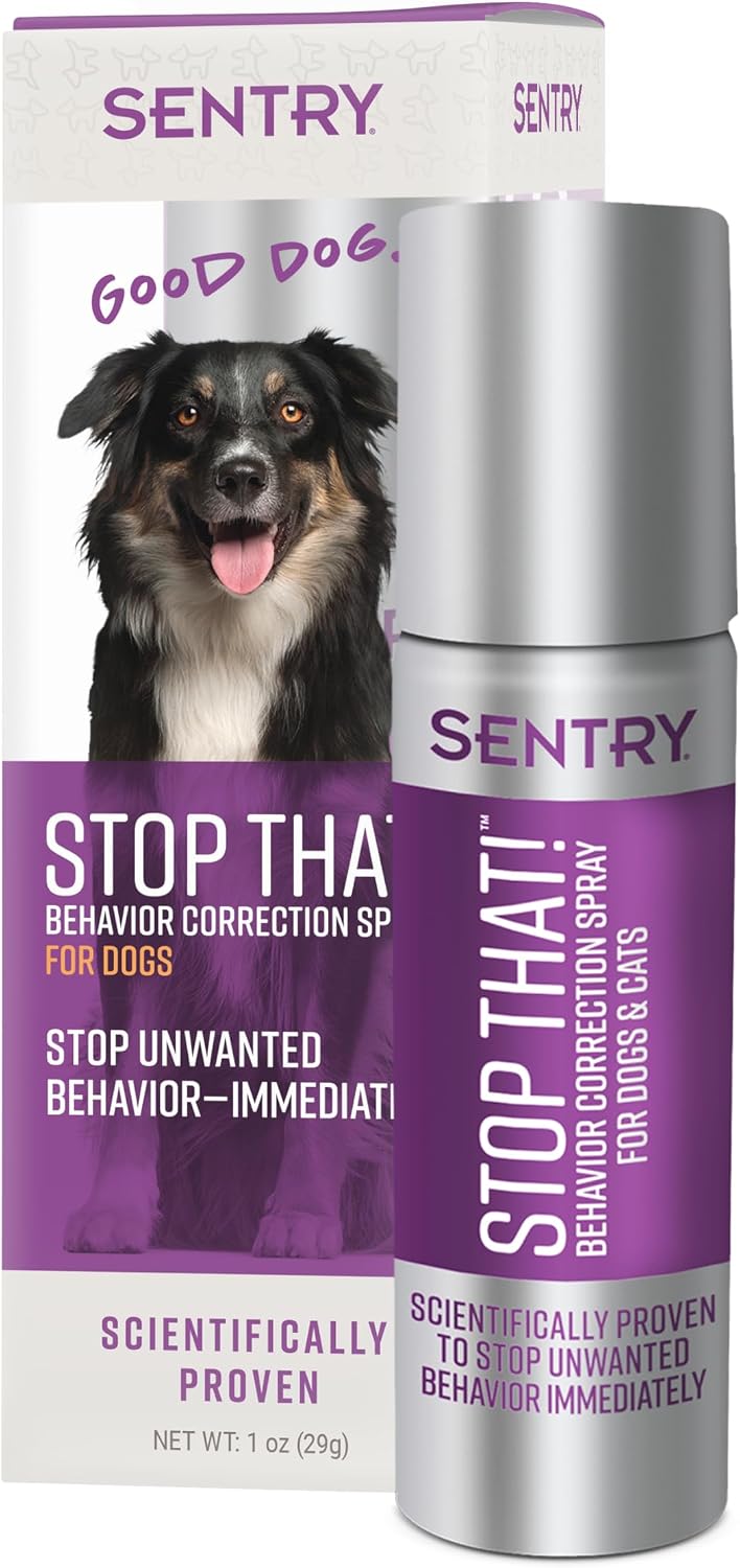 Authentic Sentry pet care training spray packaging overview