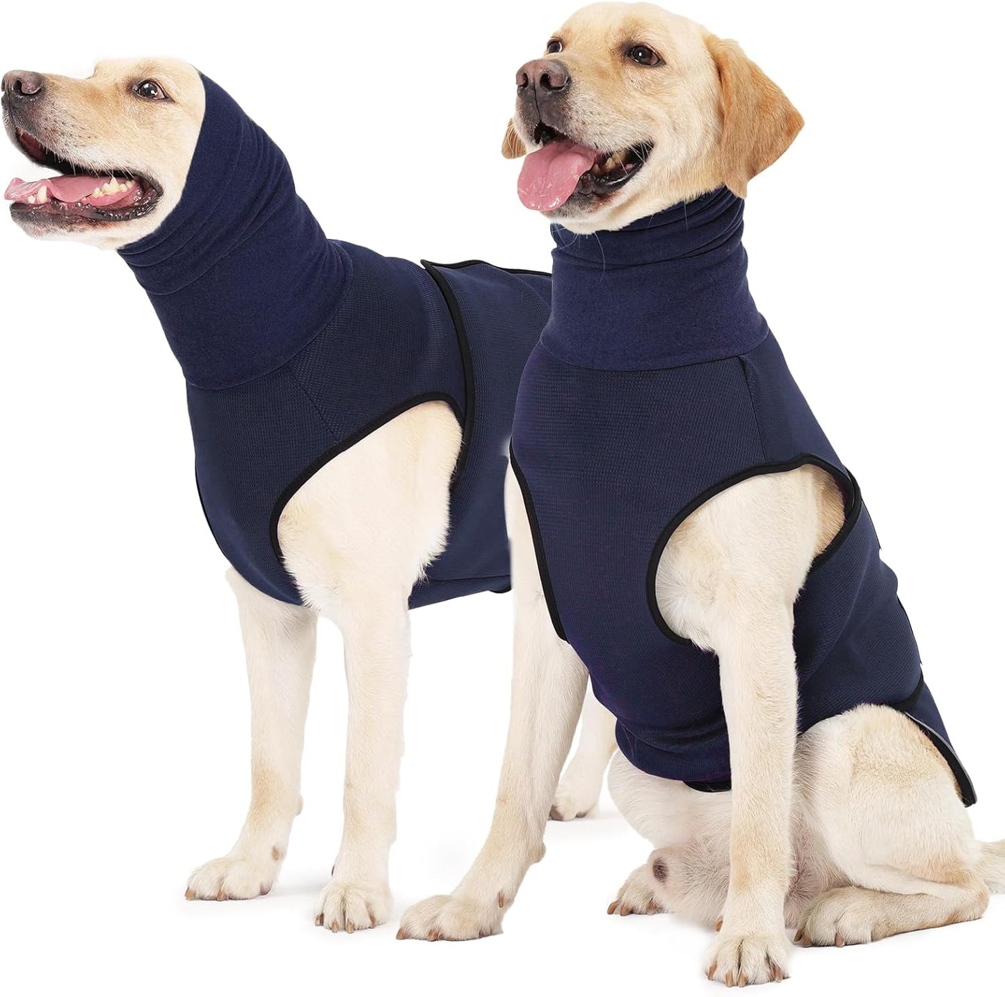 ROZKITCH anti anxiety dog shirt navy blue front view calming pet vest