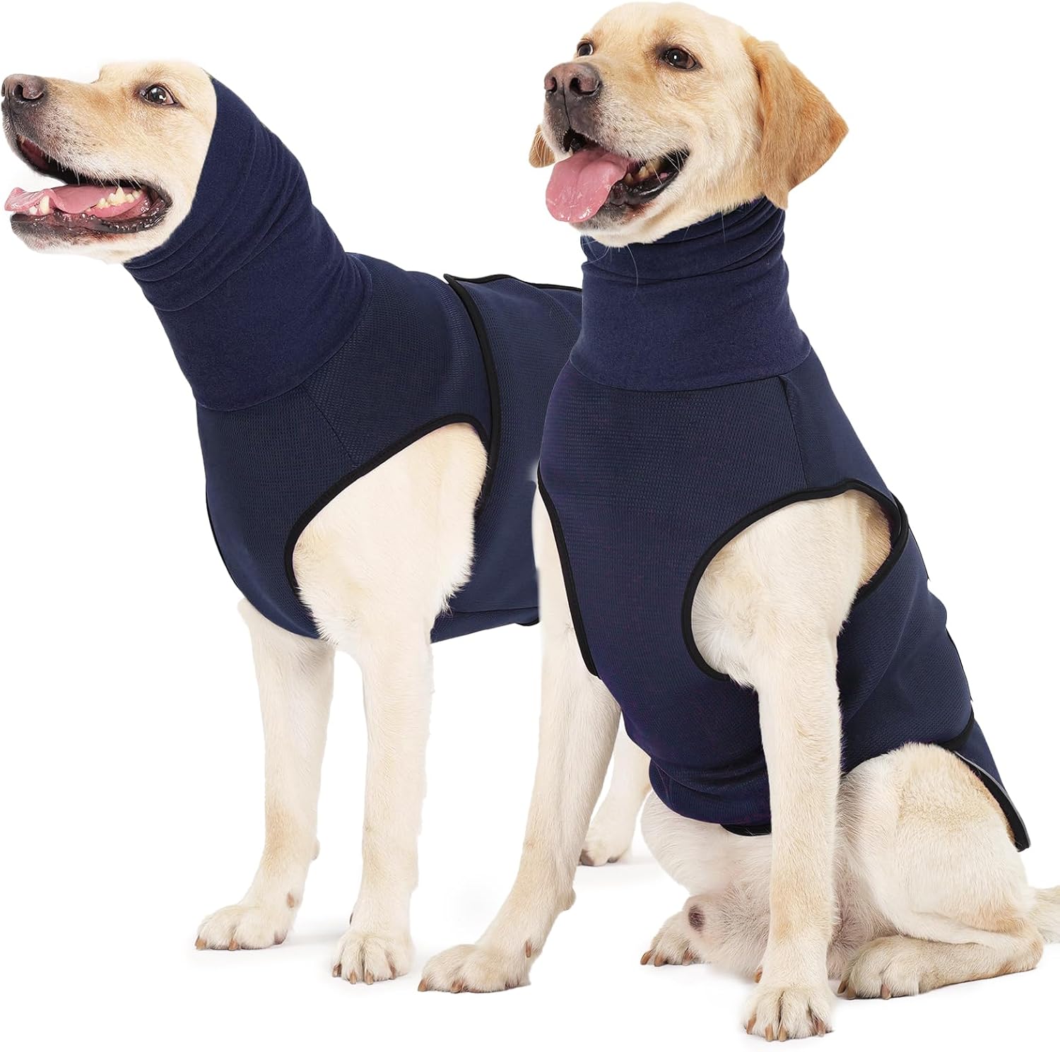 ROZKITCH anti anxiety dog shirt navy blue front view calming pet vest