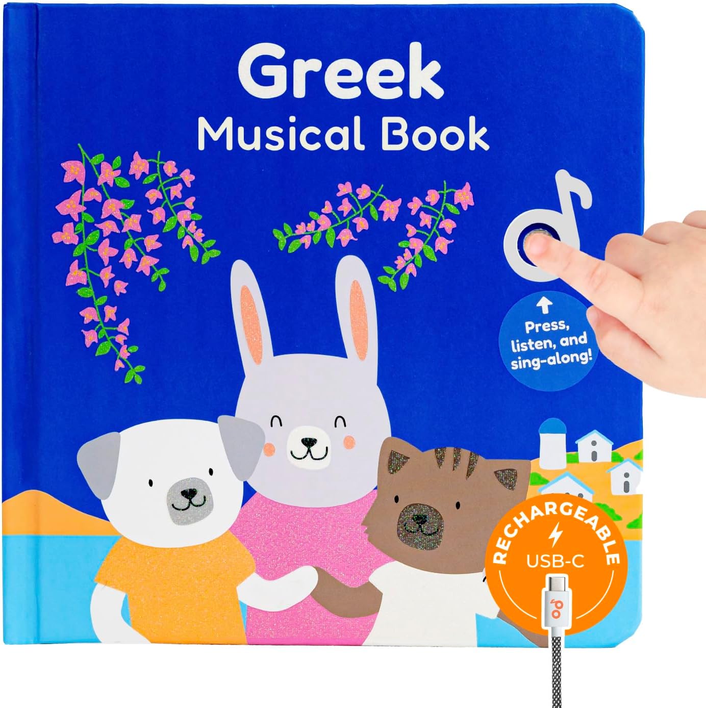 Cali's Books Greek Nursery Rhymes interactive sound book front cover view