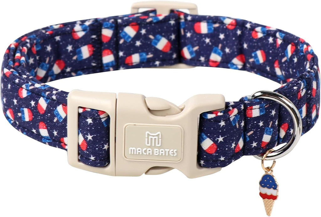 Maca Bates Cute Dog Collar with Rubber Duck Charm for Small Girl Boy Dogs, Green Yellow Ducks Pattern,Adjustable Durable Soft Collars for Male Female Puppy - Image 13
