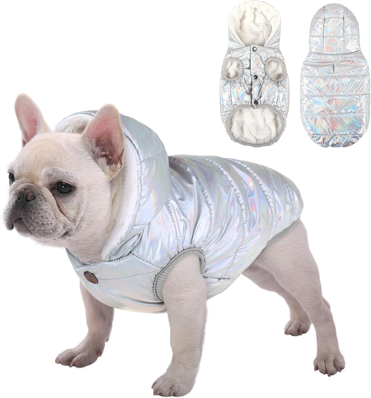 SAWMONG Waterproof Dog Winter Coat, Warm Fleece Lined Dog Jacket with Hood, Windproof Puppy Coat, Pet Apparel Vest Outdoor&Indoor Winter Activities(Blue,XL) - Image 12