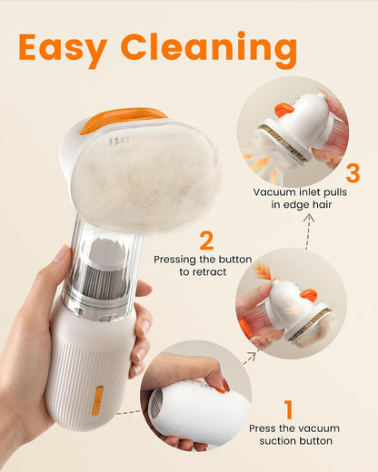 Full view of the premium USA imported pet shedding vacuum package layout.