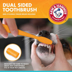 Double sided toothbrush included in the Arm and Hammer dog dental kit