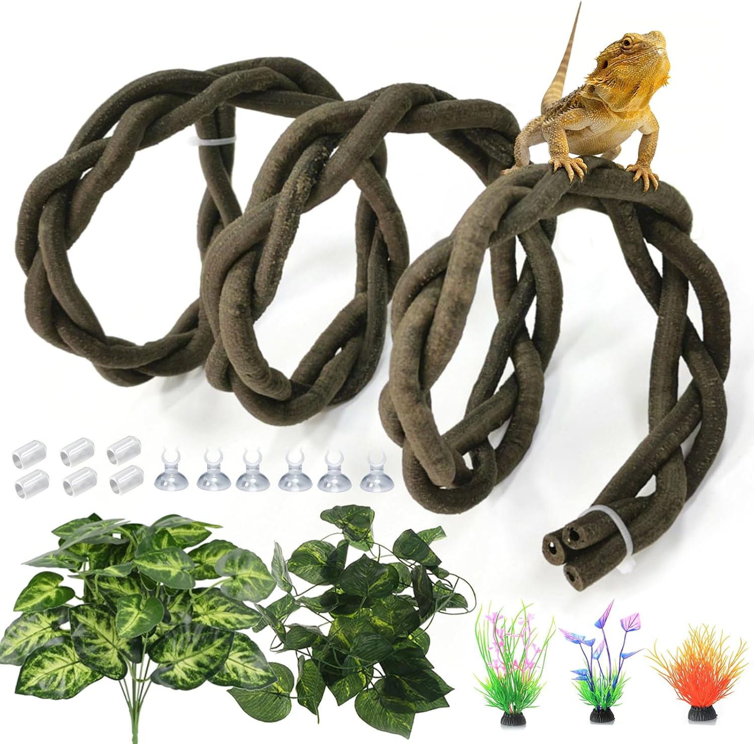 Package contents of Gxsdj reptile habitat accessory kit