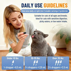 Multi age cat laxative liquid supplement for senior cats and kittens digestive care