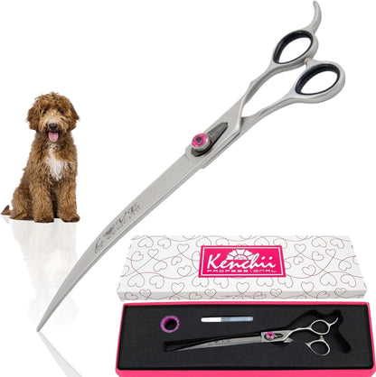 Kenchii Love Dog Grooming Scissors, 6.5 Inch Curved Balltip Shears, Dog Scissors for Grooming, Professional Pet Grooming Scissors, Safety Round Tip Shears - Image 12
