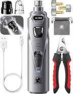 Whisper Quiet Dog Nail Grinder with 4 LED Lights, Safe & Stress-Free for Sensitive Dogs Cats of All Breeds & Sizes, 3 Grinding Bits, 3-Speed, Pet Nail Trimmers, Rechargeable Painless Grooming Kit - Image 14