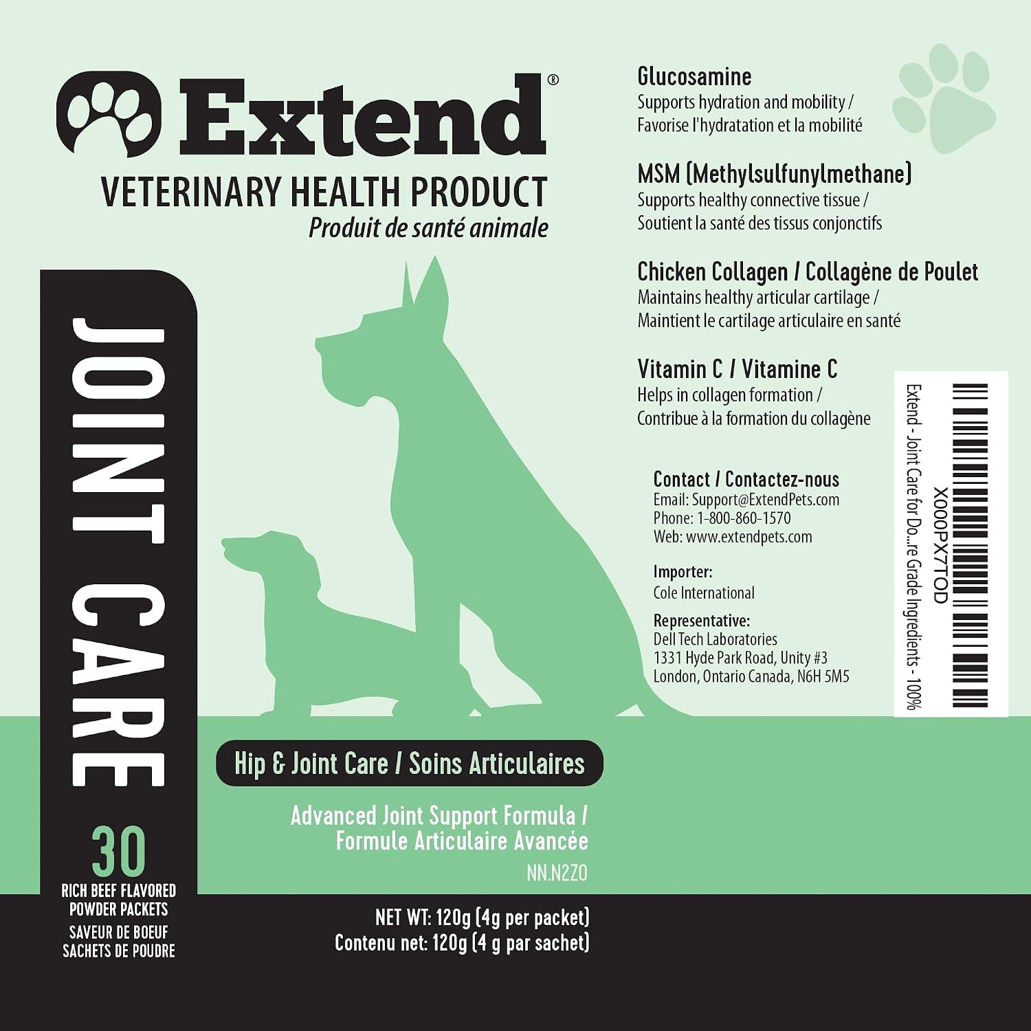 Premium imported daily dog supplement for hip dysplasia support