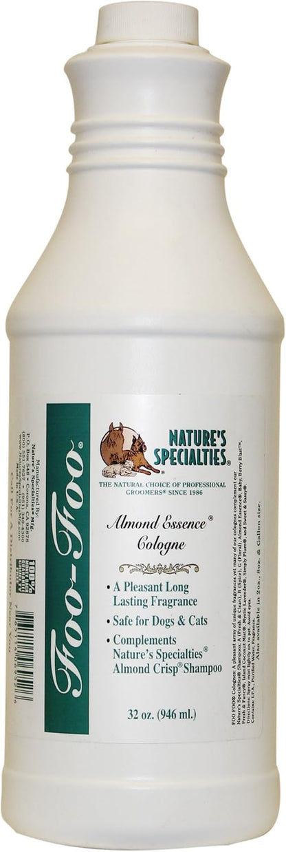 Authentic Nature's Specialties pet cologne showing directions and safe ingredients